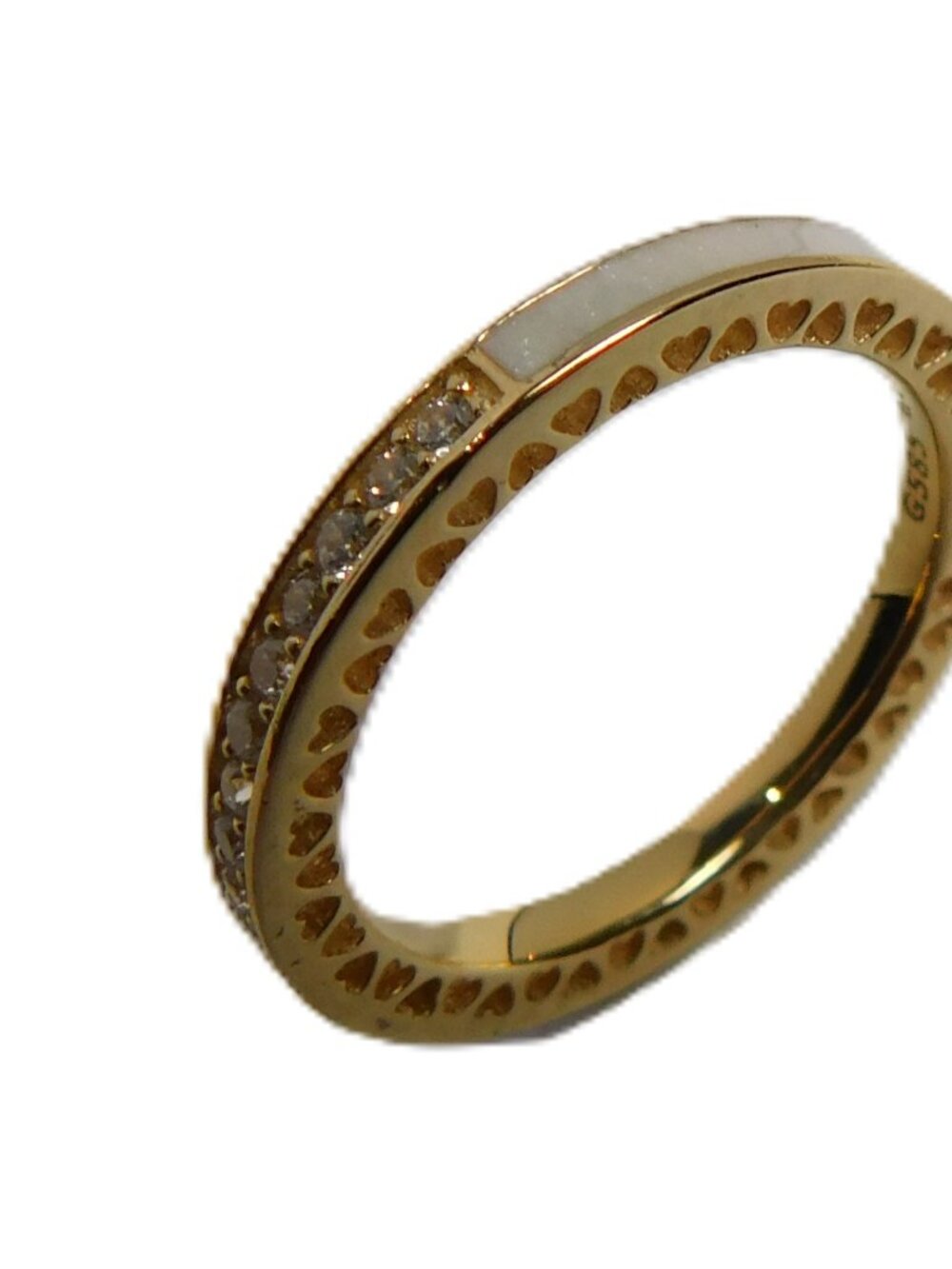 Pandora Radiant Hearts of Pandora Ring, 14K Gold, Enamel and CZ
